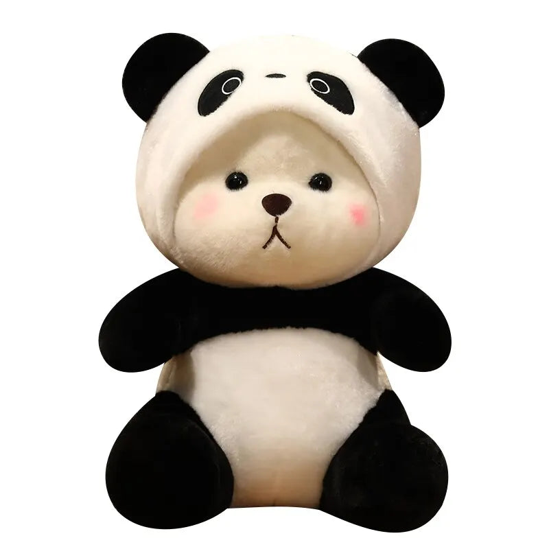 Kawaii Panda Plush Toy Soft Stuffed Bear Turn Into Panda Animal Lovely Style