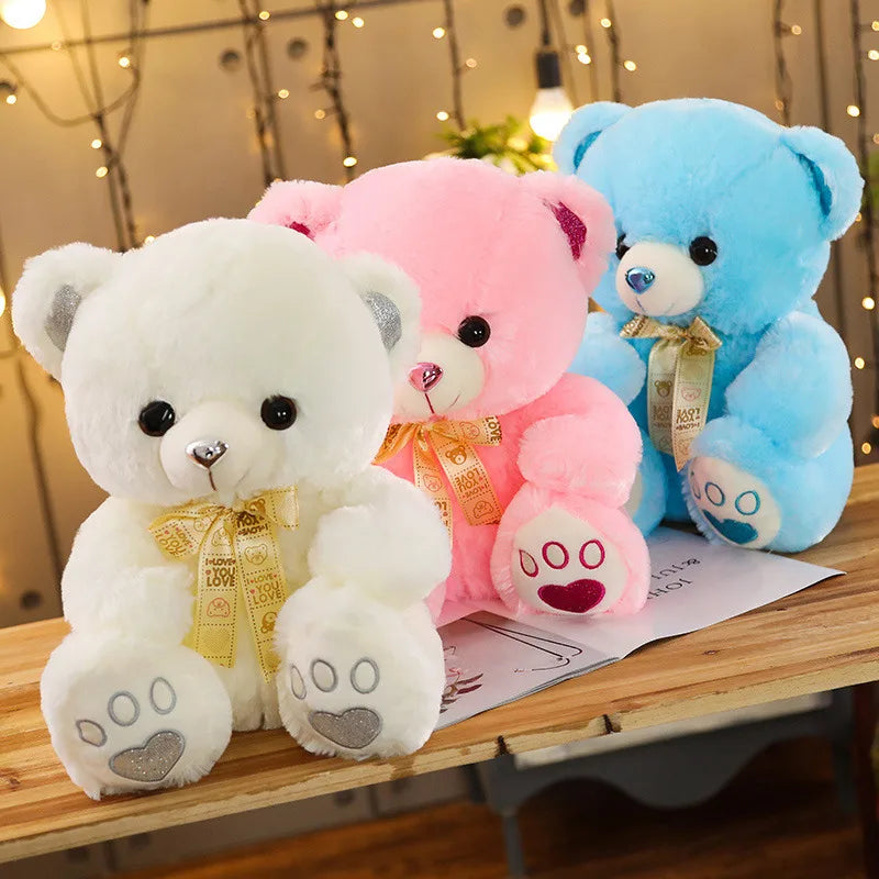 Big Huggale High Quality Teddy Bear with Bow Toy Cute Cartoon Ribbon Teddy Bear Plush Toys Stuffed Plush Animals Bear Doll Birthday Gift For Kids