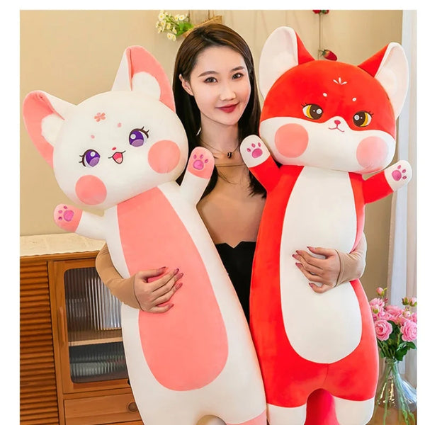 Long Pillow Cute Fox Doll – Cozy Nights, Cuter Dreams