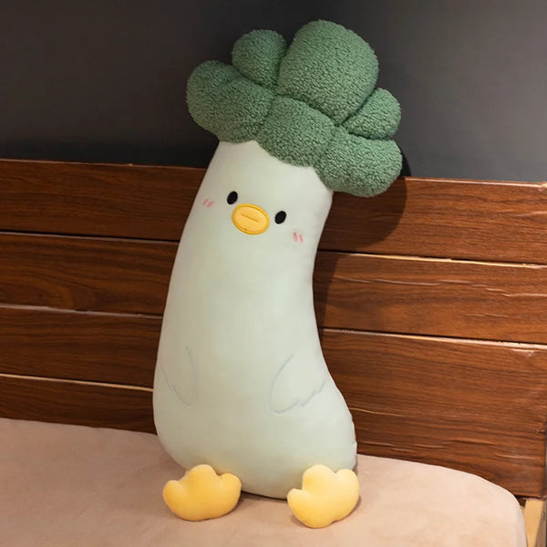 Long Giant Soft Stuffed Plants Vegetables Mushroom Eggplant Broccoli Carrot Chicken Cosplay Toys