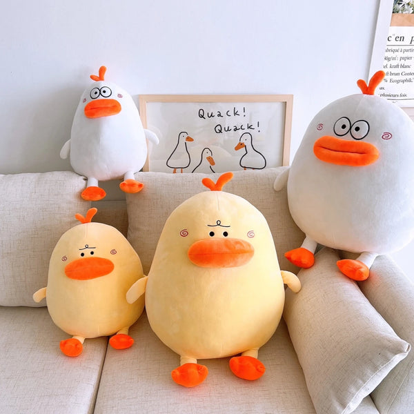 Kawaii Duck Plush Toy Funny Thick-Lipped Duck Stuffed Animal for Hugs and Room Decor