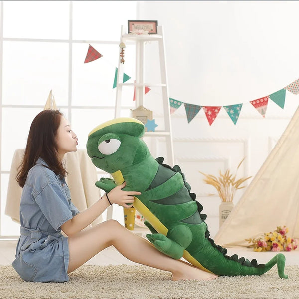 Kawaii Giant Lizard Chameleon Plush Toys Stuffed Animals Doll