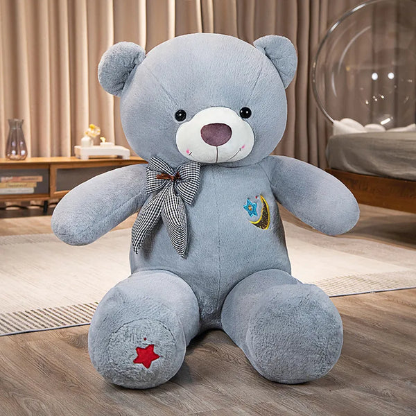 60-80cm Kawaii Star Moon Teddy Bear Plush Toy Giant Stuffed Animals Birthday Valentines Day Gift Soft Pillow Dolls Grilfriend