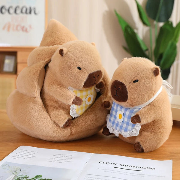 Capybara Cosplay Plush Series – Strawberry, Turtle, Poop, Hamburger