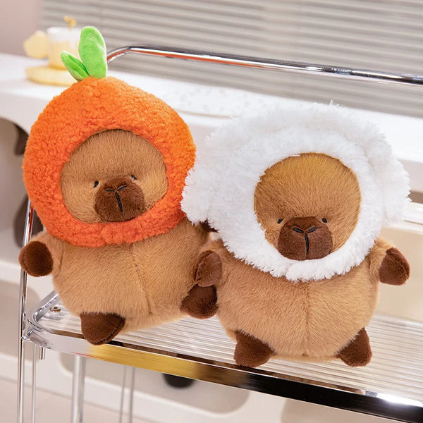 Cute Cartoon Capybara with Hat Plush Toy