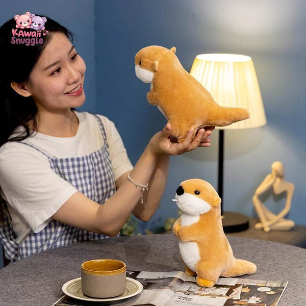 Cute Cartoon Otter Plush – A Tiny Bundle of Joy!