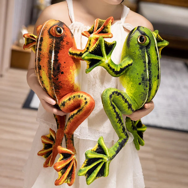 Simulation Cute Green Yellow Frog Plush Toy – A Playful & Soft Companion