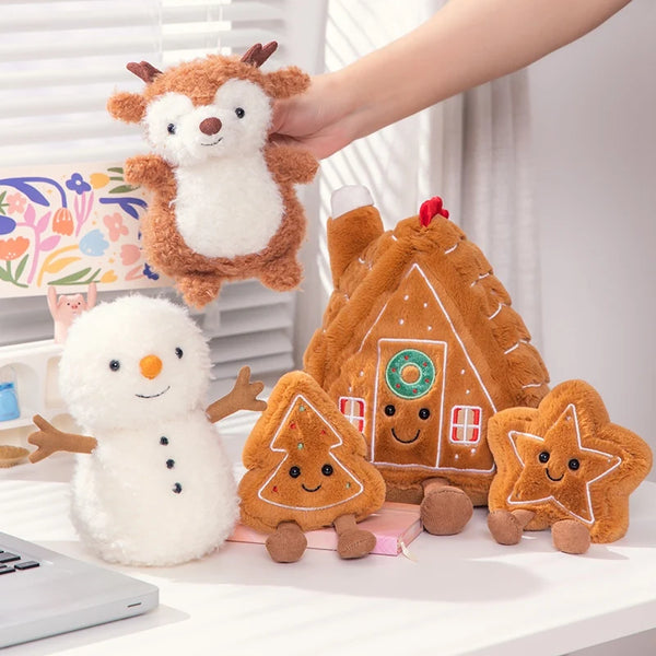 Cute Santa Claus & Elk Snowman Plush Toys – Bring the Holiday Spirit Home