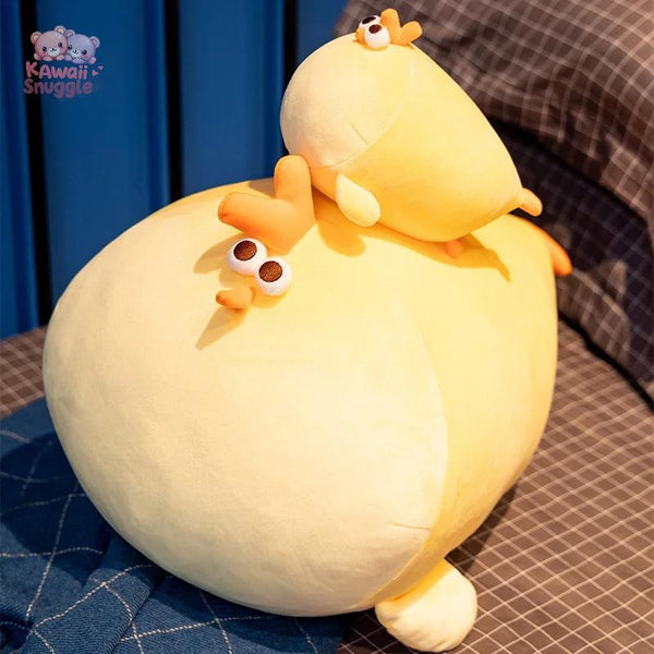 Round Chick Doll Stuffed Soft Appeasing Yellow Chicken Plush Toy