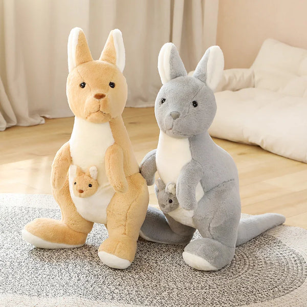 Cute Mother & Child kangaroo Plush Toys Kawaii Big Size Kangaroo Plushie Pillow