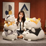 Lovely Lying Fat Shiba Inu Dog Plush Pillow Stuffed Soft Toys Cute Animal Husky Dog