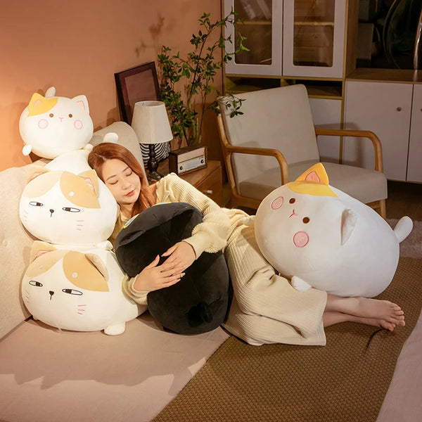 Fat Soft Cute Cat Plush Toy – Kawaii Sleeping Pillow