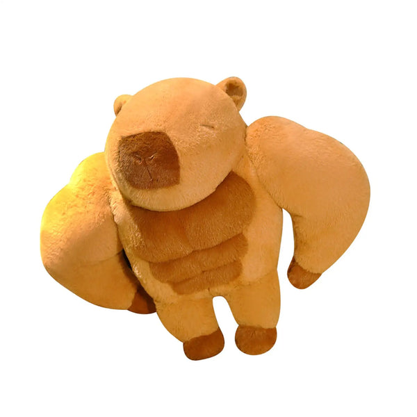 Muscle Capybara Plush Toy Car Accompany Sleep Toy for Kids Boy Girl Children