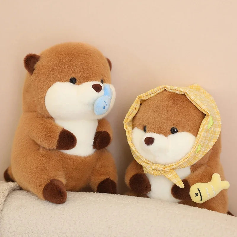 Cartoon Otter with Hat Plush Toy