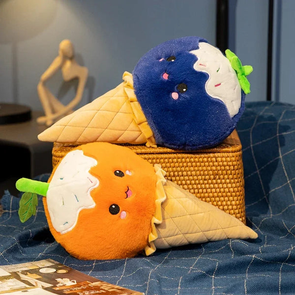 Cartoon Ice cream Plush Toy Stuffed Food Snack ice-cream Cone Pillow Cushion