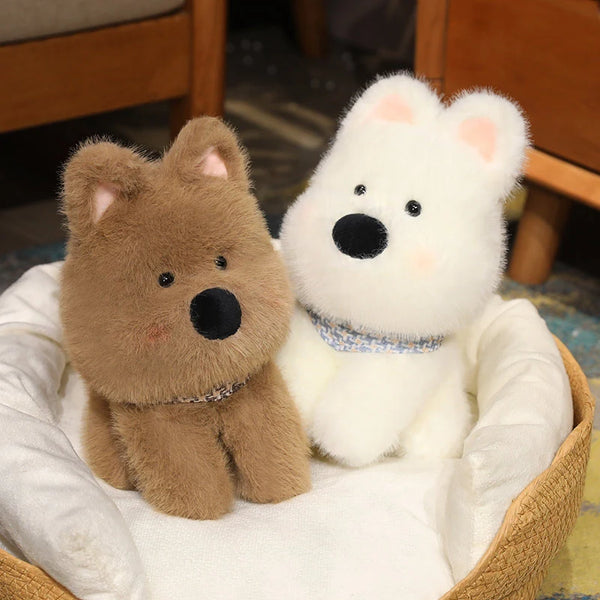 Cute Plush West Highland Dog Plush Toy White Terrier Dolls Stuffed Soft Dog