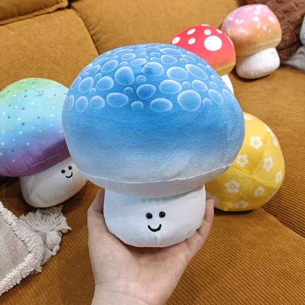 Kawaii Mushroom Plush Pillow Stuffed Colorful Color Plant Cushion