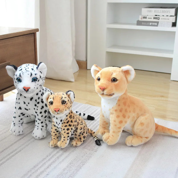 Simulation Snow Leopard Cheetah Plush Toy – Wild Hearts, Soft Touch