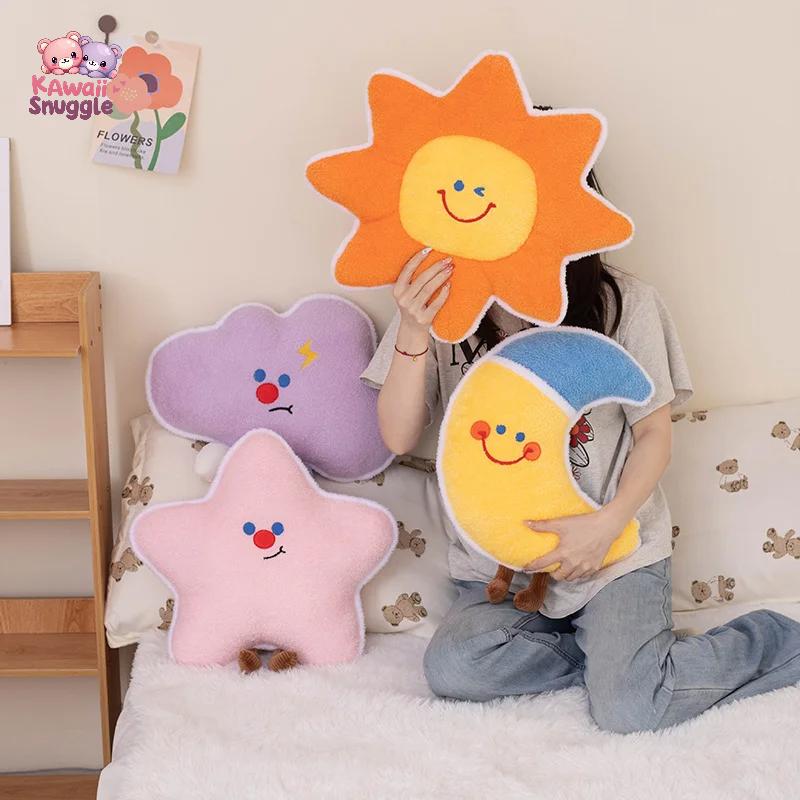 New Cartoon Sun Moon Star Cloud With Legs Soft Plush Toy Kawaii Snuggle