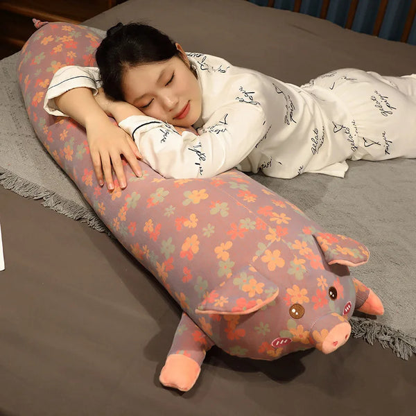 Long Body Pig Cushion Pillow Plush Toys Stuffed Doll Kids Cartoon Animal