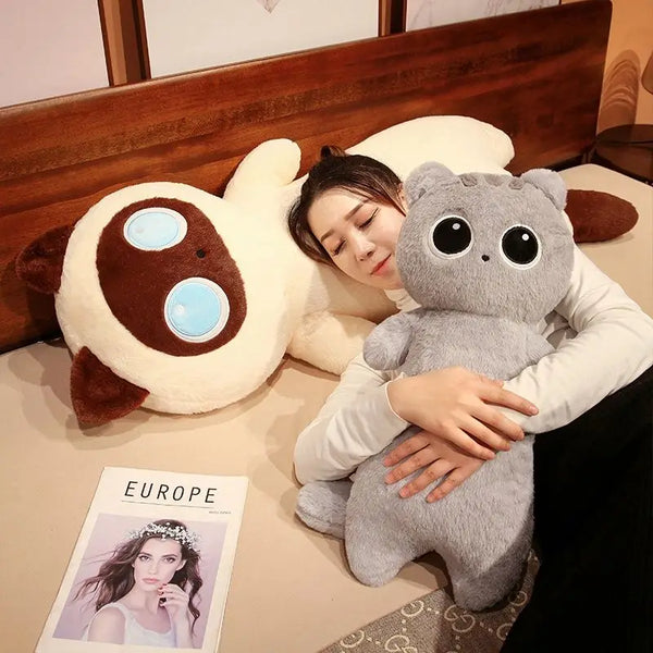 Cute Cat Pillow Sleeping Long Pillow Leg Clamping Cloth Doll Bedhead Cushion