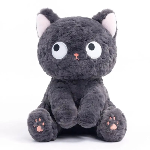 Funny Fat Black Cat Plush Toys – 3 Poses Realistic Cat Dolls