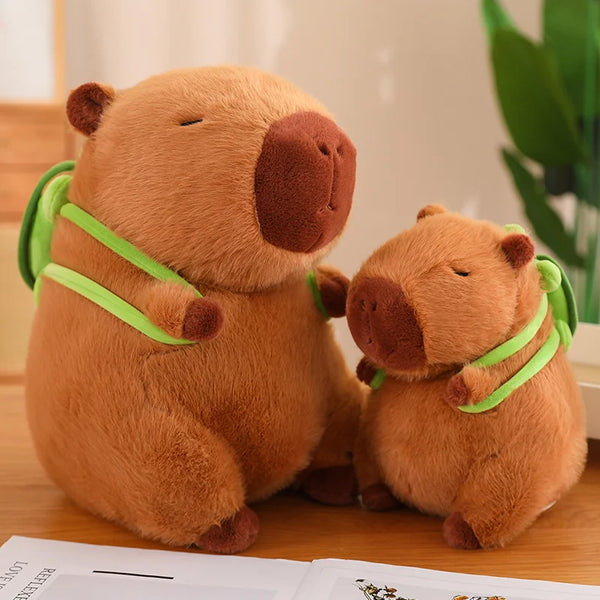 Cute Fully Filled Capybara Plush Animal With Turtle Tortoise Backpack Toys