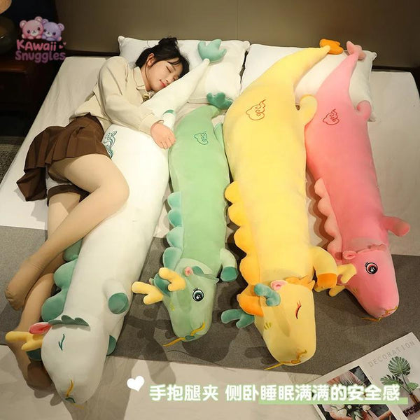 Lucky Dragon Plush Long Pillow Toy – A Guardian of Comfort &Cuddles!