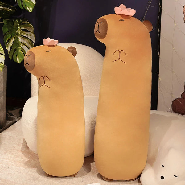 Giant Long Kawaii Capybara Plush Toys Sleeping Pillow Soft Cartoon Stuffed Animal