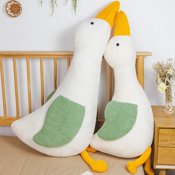 Huge Goose Plush Side Sleeper Leg Clamp Pillows Toy Cute Giant White Gooses