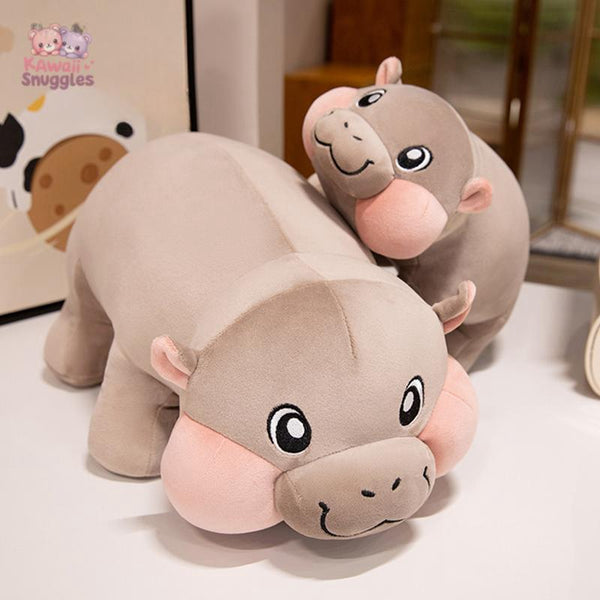 Cute Chubby Hippo Plush Toy – Soft & Kawaii