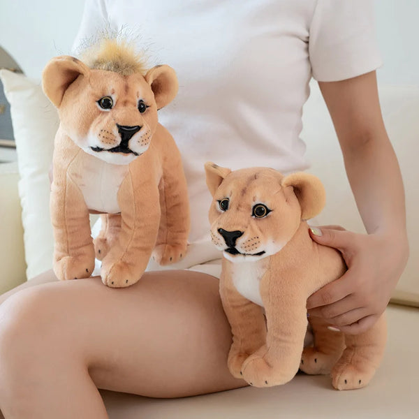 30cm Simulation Stand Lion Tiger Leopard Plush Toys Home Decor Stuffed Cute Animals Dolls Soft Real Like Pillow for Boys Gift