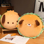 Bring Home the Capybara Puppy Dog Hamburger Pillow