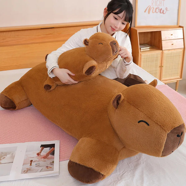 Giant Capybara Plush Doll Floor Mat – Cozy Animal Carpet