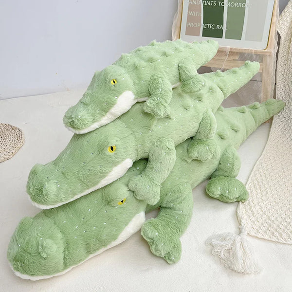 Big Soft Crocodile Plush Toy Fluffy Full Stuffed Animal Pillow