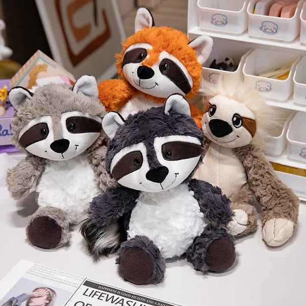 Cute Three Colours Raccoon Plush Toys Simulation Northern Raccoon