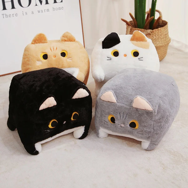Square Cat Throw Pillow Cute And Funny Soft And Comfortable Sleep With The Pillow