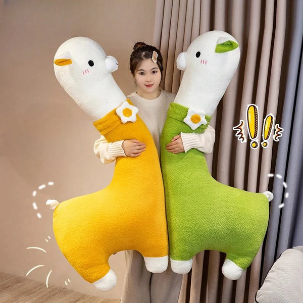 Cartoon Llama Alpaca Plush Toy Stuffed Soft Long Plush Lifelike Alpaca Sheep Hug Throw Pillow Animals Nap Sleeping Pillow Decor