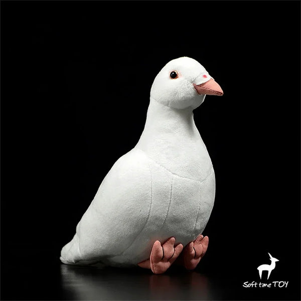 Lifelike White Pigeon Plush Toy A Feathery Friend with a Cozy Touch
