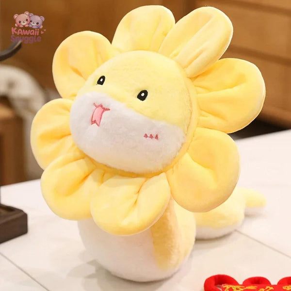 Sunflower Snake Plush – A Blooming Twist on Cuddly Comfort
