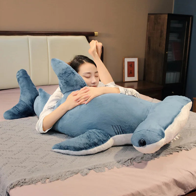 Giant Size Whale Plush Toy Blue Sea Animals Stuffed Huggable Shark