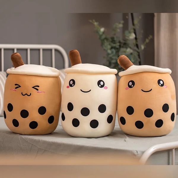 Cute Fruit Bubble Tea Cup Plush Toys Cute Milk Tea Pillow