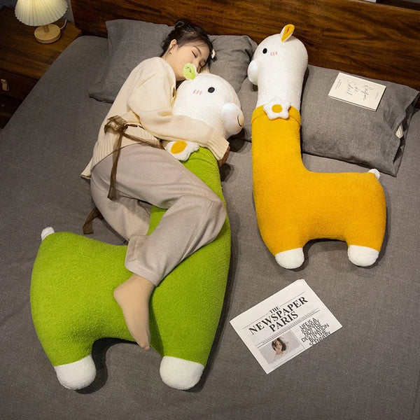 Cartoon Llama Alpaca Plush Toy Stuffed Soft Long Plush Lifelike Alpaca Sheep Hug Throw Pillow Animals Nap Sleeping Pillow Decor