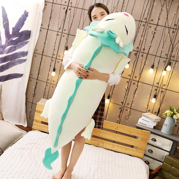 Cute Long Dragon Plush Toy Soft Cartoon Animal Three Colors Dinosaur Stuffed Doll