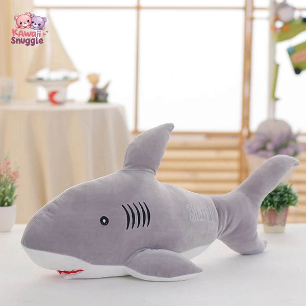 Cute Blue Gray Shark Plush – A Soft & Snuggly Ocean Friend