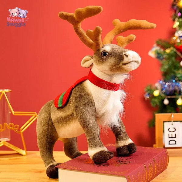 Realistic Reindeer Plush Toy Christmas Deer Plush Doll Elk Soft Toys Kawaii Snuggle