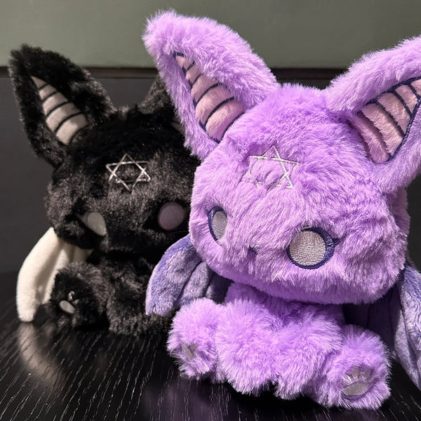Kawaii 17cm Bat, Sheep & Cat Plush Trio – Cute Skeleton-Themed Animal Toys for Kids | Kawaii Snuggle