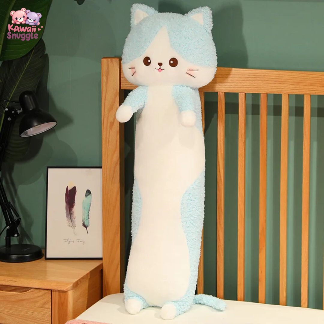 Happy Cat Body Pillow - Cozy Snuggly Companion