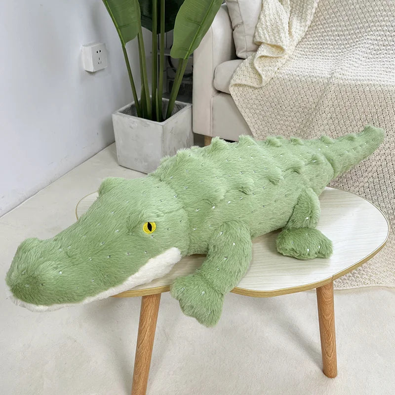 Big Soft Crocodile Plush Toy Fluffy Full Stuffed Animal Pillow