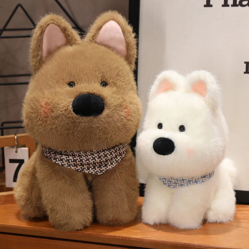 Cute Plush West Highland Dog Plush Toy White Terrier Dolls Stuffed Soft Dog